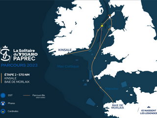 LE PARCOURS DE L’ÉTAPE 2 RACCOURCI EN MER D’IRLANDE
