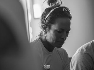 Concentration avant le départ de l'étape 2...