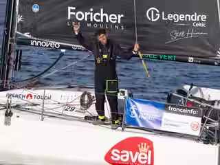 Paul Morvan (Foricher - French Touch), 3e de la 1ère étape de la 57e édition de La Solitaire du Figaro Paprec (avant jury)