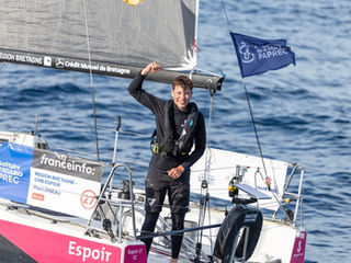 Paul Loiseau (Région Bretagne - CMB Espoir), 7e de la 1ère étape et vainqueur du Trophée Beneteau des bizuths (avant Jury)