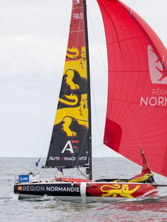 Paul Cousin (Région Normandie), 5th in the 3rd stage and winner of the Beneteau Trophy for rookies*