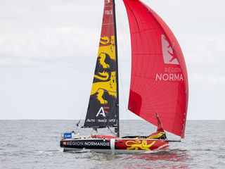 Paul Cousin (Région Normandie), 5th in the 3rd stage and winner of the Beneteau Trophy for rookies*
