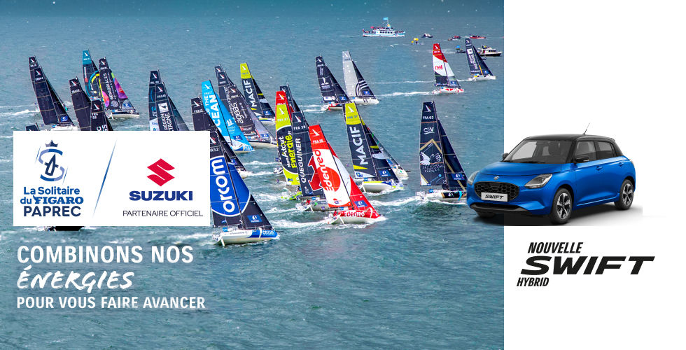 Suzuki, partenaire fidèle de la course au large depuis 20 ans et partenaire officiel de La Solitaire du Figaro Paprec !
